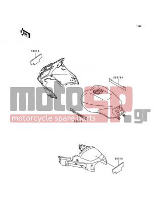 KAWASAKI - CANADA ONLY 1996 - Body Parts - Decals - 56018-1869 - MARK,CARRIER COVER&SCREEN