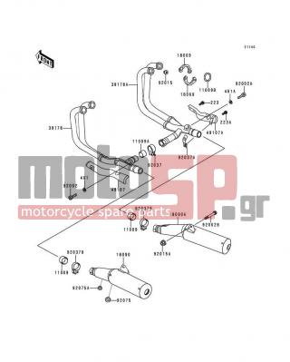 KAWASAKI - CANADA ONLY 1996 -  - Muffler(s) - 11009-1666 - GASKET,EXHAUST PIPE CONNECTING