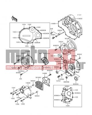 KAWASAKI - GPZ 1100 ABS 1996 - Engine/Transmission - Engine Cover(s) - 132J0665 - BOLT-FLANGED-SMALL