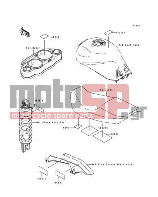 KAWASAKI - GPZ 1100 ABS 1996 - Body Parts - Labels - 56037-1668 - LABEL-SPECIFICATION,TIRE&LOAD