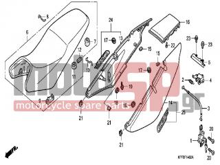 HONDA - CBF250 (ED) 2004 - Body Parts - SEAT/REAR COWL