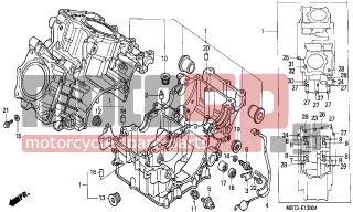 HONDA - XL1000V (ED) Varadero 2000 - Engine/Transmission - CRANKCASE - 91204-MG8-003 - OIL SEAL, 8X25X7(ARAI)