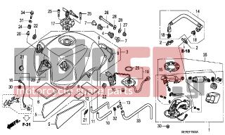 HONDA - CBF600SA (ED) ABS BCT 2009 - Body Parts - FUEL TANK(CBF600S/SA) - 17517-MCZ-000 - COLLAR, TANK SETTING