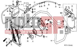 HONDA - FJS600A (ED) ABS Silver Wing 2003 - Engine/Transmission - RADIATOR - 95002-4125008 - CLAMP, TUBE (D12.5)