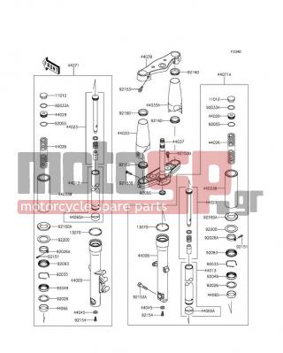 KAWASAKI - VULCAN® 900 CLASSIC LT 2014 -  - Front Fork - 44045-051 - GASKET,FORK CYLINDER BOLT