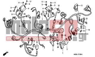 HONDA - XL650V (ED) TransAlp 2000 - Electrical - WIRE HARNESS - 30520-ML7-000 - SPACER, IGNITION COIL