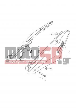 SUZUKI - DL1000 (E2) V-Strom 2002 - Body Parts - SEAT TAIL COVER (MODEL K6) - 45501-06G10-4PX - COVER ASSY, SEAT TAIL, R