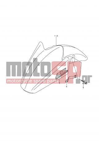 SUZUKI - GSF650SA (E2) 2008 - Body Parts - FRONT FENDER (MODEL K8) - 53111-38G01-YHL - FENDER, FRONT (RED)