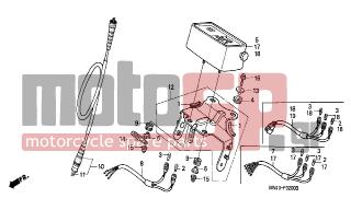 HONDA - XR600R (ED) 1997 - Electrical - METER (1) - 91406-657-671 - CLIP, WIRE HARNESS