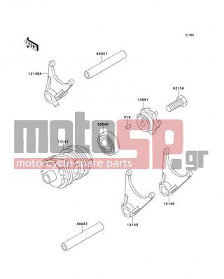 KAWASAKI - KLX650R 1996 - Engine/Transmission - Gear Change Drum/Shift Fork(s) - 92150-1645 - BOLT