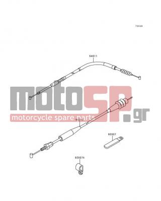 KAWASAKI - KX250 1996 -  - Cables - 54012-1432 - CABLE-THROTTLE