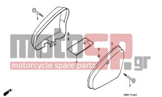 HONDA - C90 (GR) 1996 - Body Parts - SIDE COVER - 83600-GB4-680ZH - COVER, L. SIDE (WOL) *R4C*