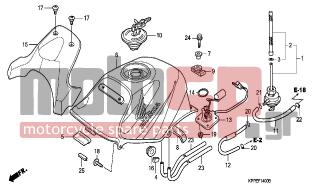 HONDA - CBR125RS (ED) 2006 - Body Parts - FUEL TANK(CBR125R/ RS/RW5/ RW6/RW8) - 94050-06000- - NUT, FLANGE, 6MM