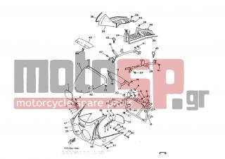 YAMAHA - RD350LC (ITA) 1991 - Body Parts - COWLING 1 - 95706-06100-00 - Nut, Flange