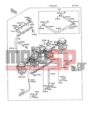 KAWASAKI - NINJA® 600R 1996 - Engine/Transmission - Carburetor - 15002-1541 - CARBURETOR,LH,OUTSIDE