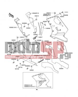 KAWASAKI - NINJA® ZX™-11 1996 - Body Parts - Cowling Lowers - 92143-1226 - COLLAR,BLACK