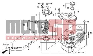 HONDA - ANF125A (GR) Innova 2010 - Body Parts - FUEL TANK - 17575-KPH-700 - COVER, FUEL PUMP