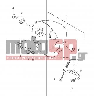 SUZUKI - GSF600S (E2) 2003 - Body Parts - HEADLAMP HOUSING (WITH OUT COWLING) - 51814-31F00-000 - PLATE, HOUSING