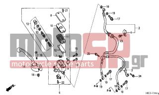 HONDA - CBR600RR (ED) 2003 - Brakes - FR. BRAKE MASTER CYLINDER (CBR600RR3/4) - 93600-040121G - SCREW, FLAT, 4X12