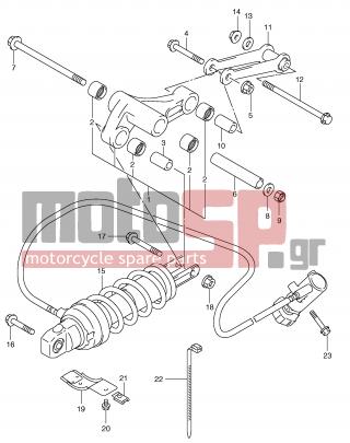 SUZUKI - AN400 (E2) Burgman 2001 - Suspension - REAR CUSHION LEVER (MODEL Y) - 01550-06403-000 - BOLT, TANK