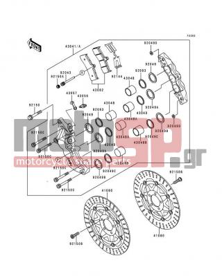 KAWASAKI - NINJA® ZX™-7RR 1996 -  - Front Brake - 41080-1408-FF - DISC,FR,GRAY