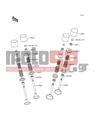 KAWASAKI - NINJA® ZX™-7RR 1996 - Engine/Transmission - Valve(s) - 92180-1052 - SHIM,T=3.45