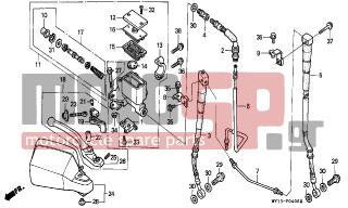 HONDA - XRV750 (ED) Africa Twin 1997 - Brakes - FR. BRAKE MASTER CYLINDER - 93893-0401217 - SCREW-WASHER, 4X12