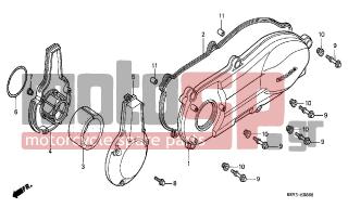 HONDA - FES150 (ED) 2001 - Κινητήρας/Κιβώτιο Ταχυτήτων - LEFT CRANKCASE COVER - 19412-KEY-900 - ELEMENT, BELT COVER DUCT