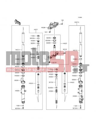 KAWASAKI - Z250SL 2014 -  - Front Fork - 92154-1090 - BOLT,SOCKET,10X25