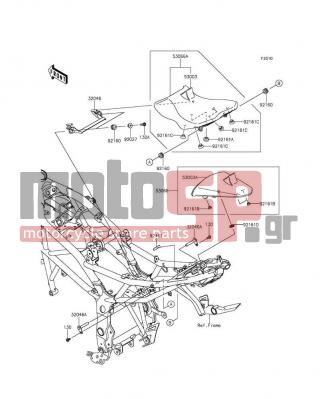 KAWASAKI - Z250SL 2014 - Body Parts - Seat - 92161-1644 - DAMPER,9X20X7
