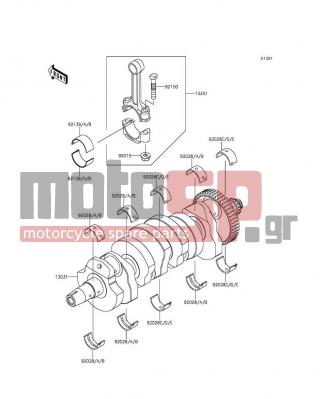 KAWASAKI - ZR800 (EUROPEAN) 2014 - Engine/Transmission - Crankshaft - 92028-1828 - BUSHING,CRANK,BLACK