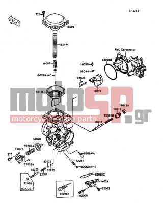 KAWASAKI - VULCAN 1500 1996 - Κινητήρας/Κιβώτιο Ταχυτήτων - Carburetor Parts - 92063-1118 - JET-MAIN,#115