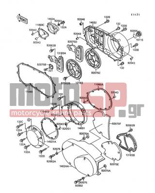 KAWASAKI - VULCAN 1500 1996 - Engine/Transmission - Engine Cover(s) - 11060-1121 - GASKET,CLUTCH COVER