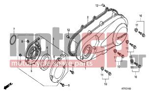 HONDA - SH125 (ED) 2009 - Κινητήρας/Κιβώτιο Ταχυτήτων - LEFT CRANKCASE COVER - 90002-GAV-701 - BOLT, 6X18