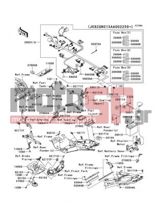 KAWASAKI - CONCOURS® 14 ABS 2013 -  - Chassis Electrical Equipment - 56030-0110 - LABEL,FUSE BOX1