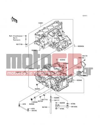 KAWASAKI - CONCOURS® 14 ABS 2013 - Engine/Transmission - Crankcase - 14014-0023 - PLATE-POSITION