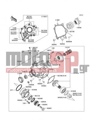KAWASAKI - CONCOURS® 14 ABS 2013 - Engine/Transmission - Front Bevel Gear - 92180-0227 - SHIM,T=0.1
