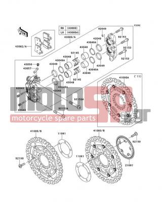 KAWASAKI - CONCOURS® 14 ABS 2013 -  - Front Brake - 11061-0029 - GASKET,DISC PLATE
