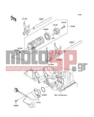 KAWASAKI - CONCOURS® 14 ABS 2013 - Κινητήρας/Κιβώτιο Ταχυτήτων - Gear Change Drum/Shift Fork(s)