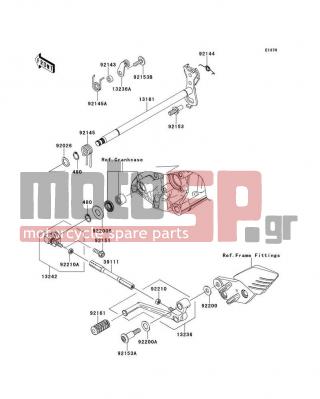 KAWASAKI - CONCOURS® 14 ABS 2013 - Engine/Transmission - Gear Change Mechanism - 13242-0039 - LEVER-ASSY-CHANGE