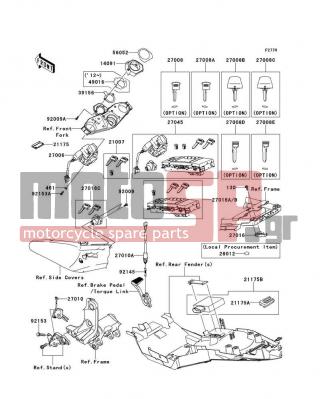 KAWASAKI - CONCOURS® 14 ABS 2013 -  - Ignition Switch/Locks/Reflectors - 27006-0074 - SWITCH-IGNITION
