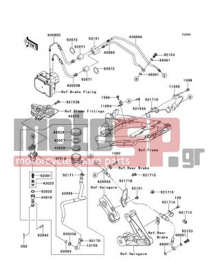 KAWASAKI - CONCOURS® 14 ABS 2013 -  - Rear Master Cylinder - 43027-1051 - PLATE-DIAPHRAGM