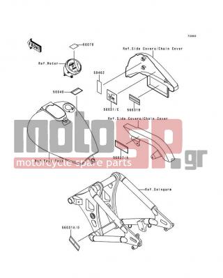 KAWASAKI - VULCAN 800 1996 - Body Parts - Labels - 56037-1678 - LABEL-SPECIFICATION,TIRE&LOAD