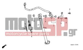 HONDA - XR125L (ED) 2005 - Frame - STAND - 50536-MY1-610 - SPRING, SIDE STAND SUB