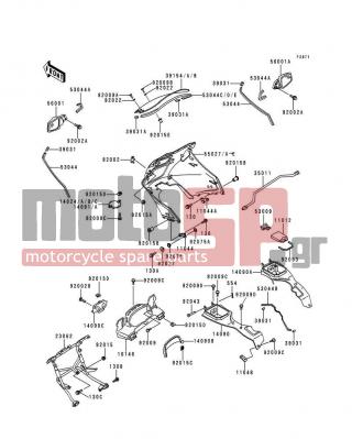KAWASAKI - CONCOURS 1995 - Body Parts - Cowling - 14090-1456 - COVER,METER VISER