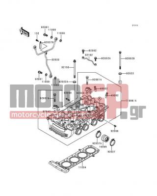 KAWASAKI - CONCOURS 1995 - Engine/Transmission - Cylinder Head - 11009-1376 - GASKET,12.4X17X1.5