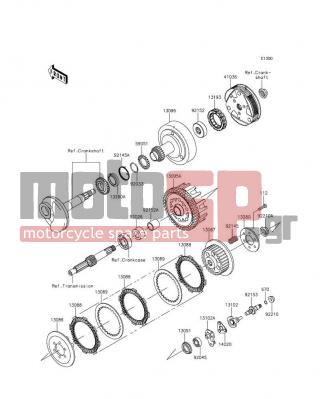 KAWASAKI - KAZE HIT 2013 - Κινητήρας/Κιβώτιο Ταχυτήτων - Clutch - 41036-0261 - HUB-ASSY,CLUTCH