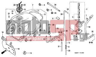 HONDA - CBF600S (ED) 2006 - Body Parts - FUEL TANK (CBF600S6/SA6) - 17500-MER-D00ZF - TANK SET, FUEL *NHA48M*