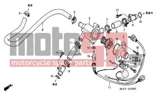 HONDA - VTR1000SP (ED) 2006 - Engine/Transmission - WATER PIPE - 90454-MC7-000 - WASHER, SPECIAL, 12MM