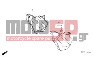 HONDA - CBF500A (ED) ABS 2006 - Body Parts - SIDE COVER - 64382-MET-640 - TAPE, COVER